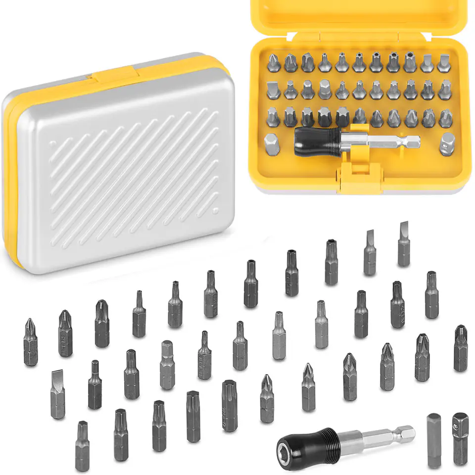 ⁨Set of bits of tip caps for screwdriver - 34 pcs.⁩ at Wasserman.eu