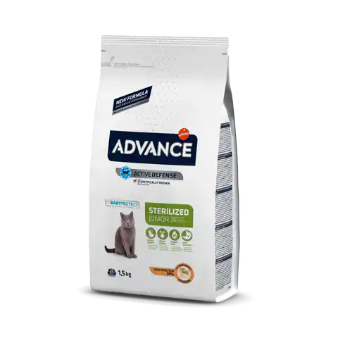⁨ADVANCE Junior Sterilized - Trockenfutter für junge sterilisierte Katzen 1,5kg [500921]⁩ im Wasserman.eu