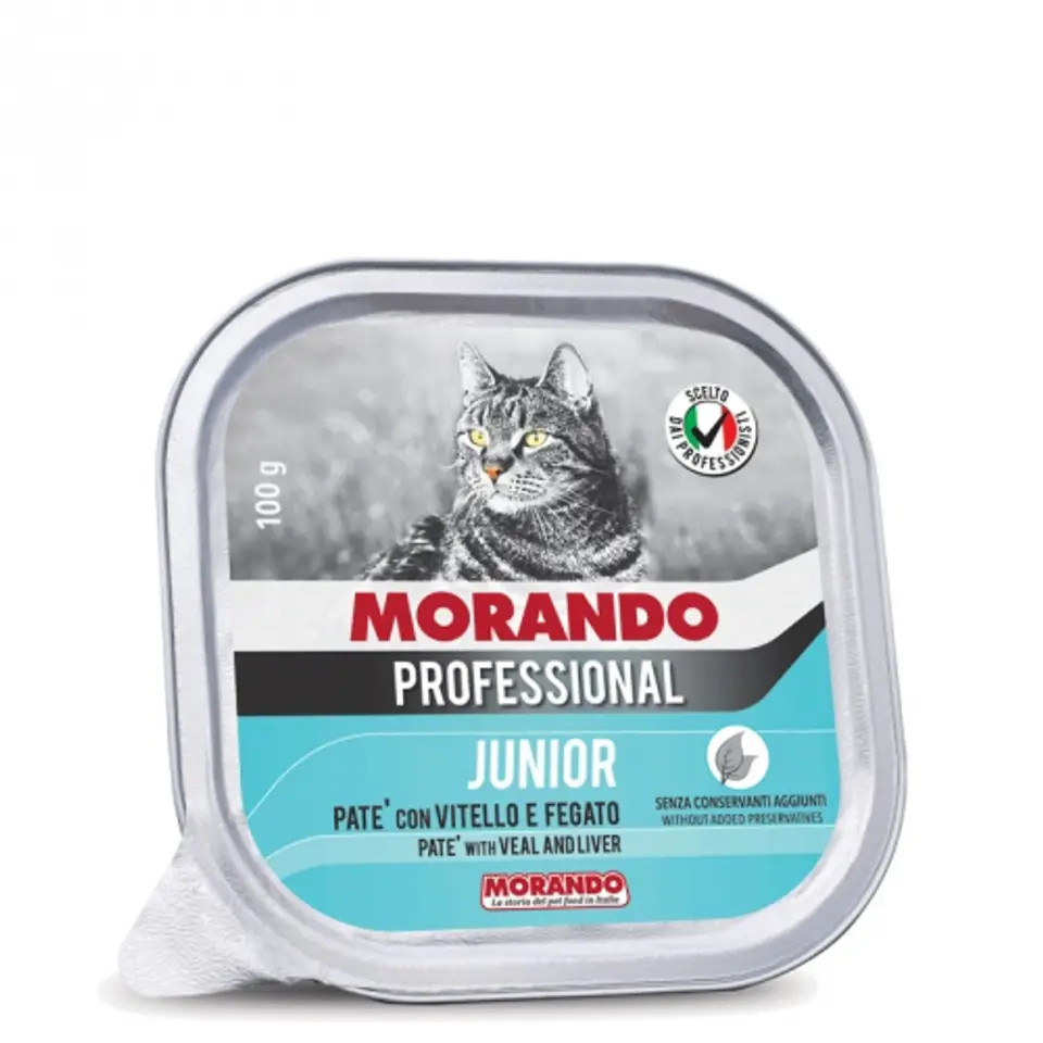 ⁨MORANDO PRO CAT JUNIOR Pate with veal and liver 100g⁩ at Wasserman.eu