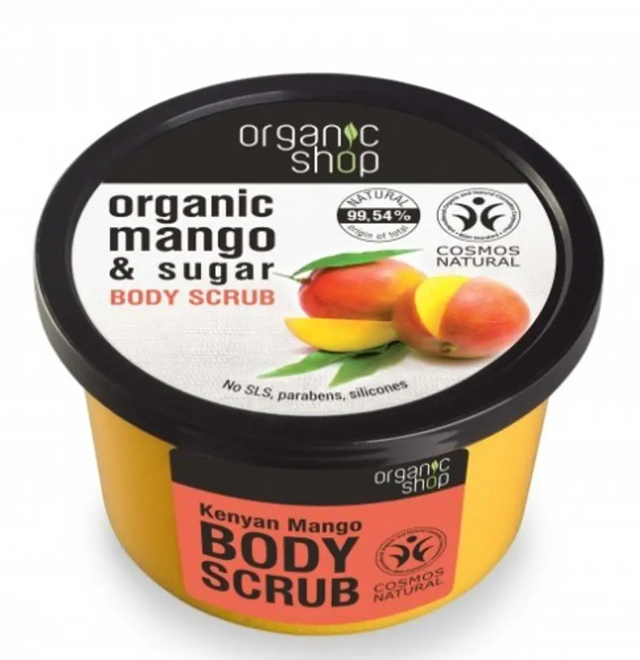 ⁨Organic Shop Scrub for body Kenyan mango BDIH 250 ml⁩ at Wasserman.eu