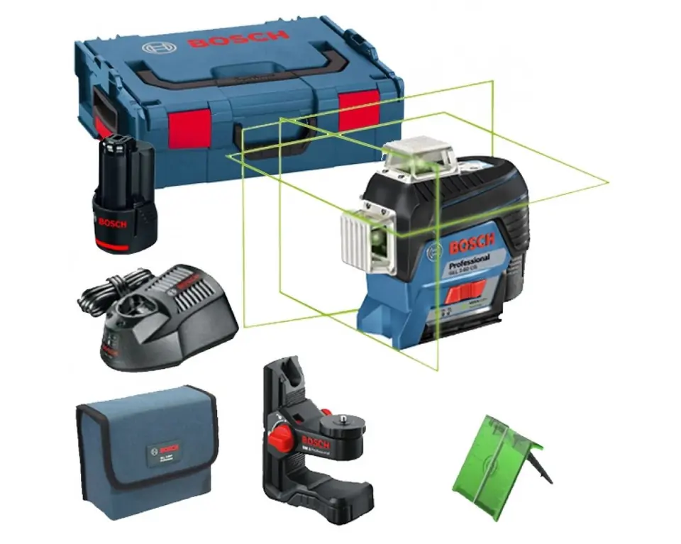 LASER LINIOWY GLL 3-80 CG+BM1 L-BOXX ZIELONA WIĄZKA w sklepie Wasserman.eu
