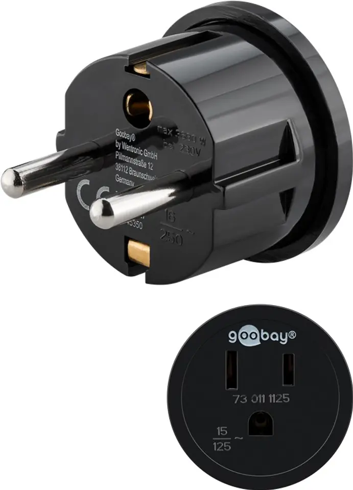 ⁨Adapter podróżny gn. Japan USA wtyk Europa Goobay⁩ w sklepie Wasserman.eu