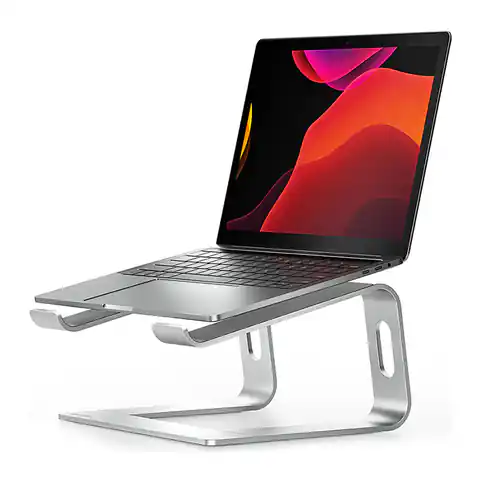 ⁨Crong AluBench – Aluminiowa podstawka do laptopa (srebrny)⁩ w sklepie Wasserman.eu