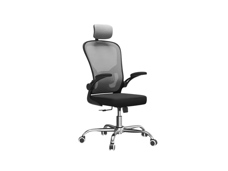 ⁨Topeshop FOTEL DORY SZARY office/computer chair Padded seat Mesh backrest⁩ at Wasserman.eu