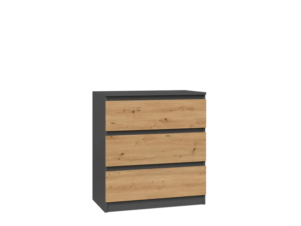 ⁨Topeshop M3 ANTRACYT/ARTISAN chest of drawers⁩ at Wasserman.eu