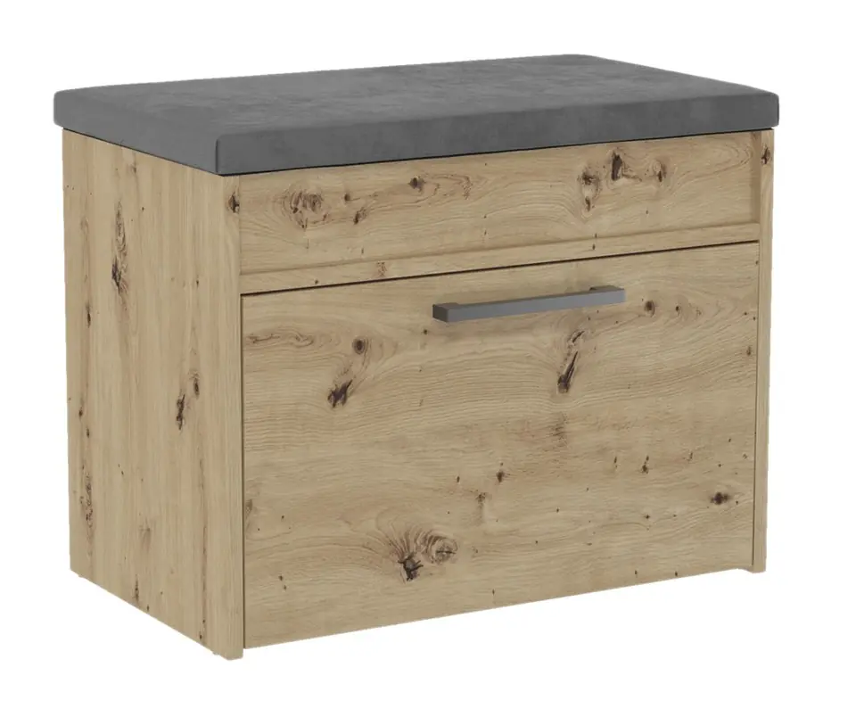 ⁨SHOE CABINET PARMA MINI SEAT STORAGE ARTISAN OAK⁩ at Wasserman.eu