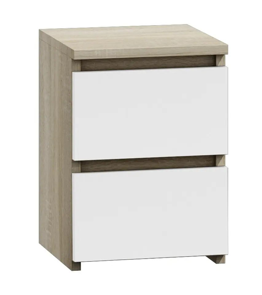 ⁨MALWA M2 BEDSIDE TABLE - SONOMA OAK/WHITE⁩ at Wasserman.eu