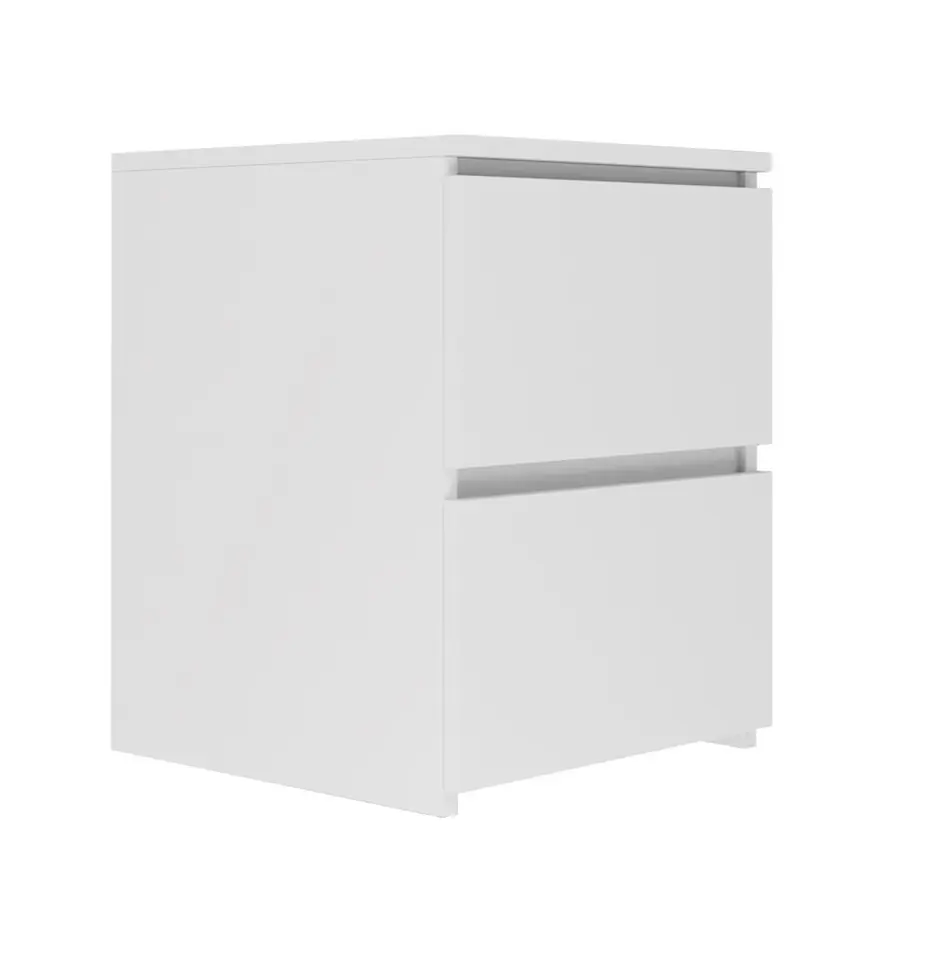 ⁨W2 bedside table 2 drawers White matt⁩ at Wasserman.eu