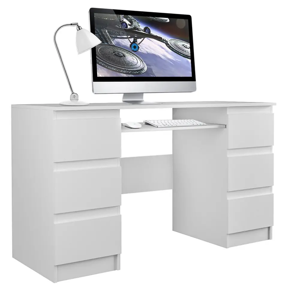 ⁨Topeshop KUBA BIEL MAT computer desk White⁩ at Wasserman.eu