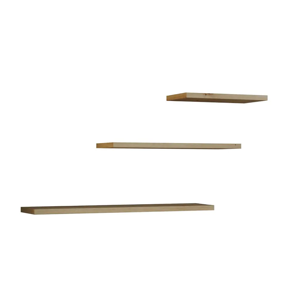 ⁨SET 3 x SHELF HANGING TOBI 3P OAK ARTISAN⁩ at Wasserman.eu