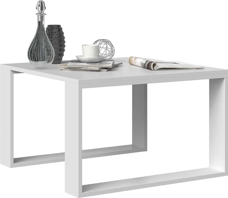 ⁨COFFEE TABLE BENCH LIVING ROOM LOFT MODERN MINI WHITE⁩ at Wasserman.eu