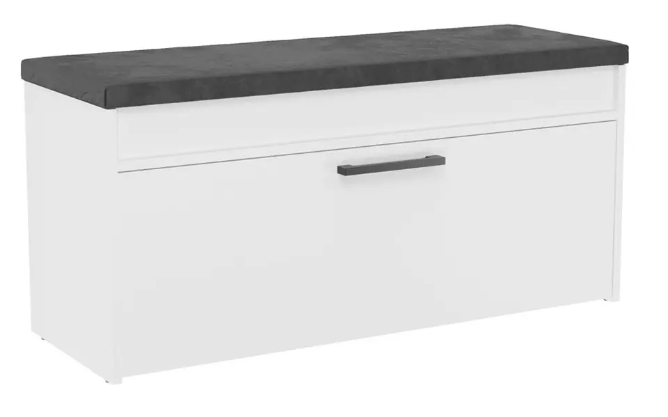 ⁨SHOE CABINET PARMA SEAT STORAGE WHITE⁩ at Wasserman.eu