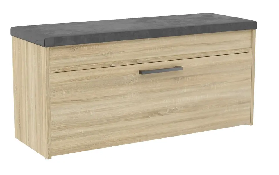 ⁨SHOE CABINET PARMA SEAT STORAGE SPACE SONOMA OAK⁩ at Wasserman.eu