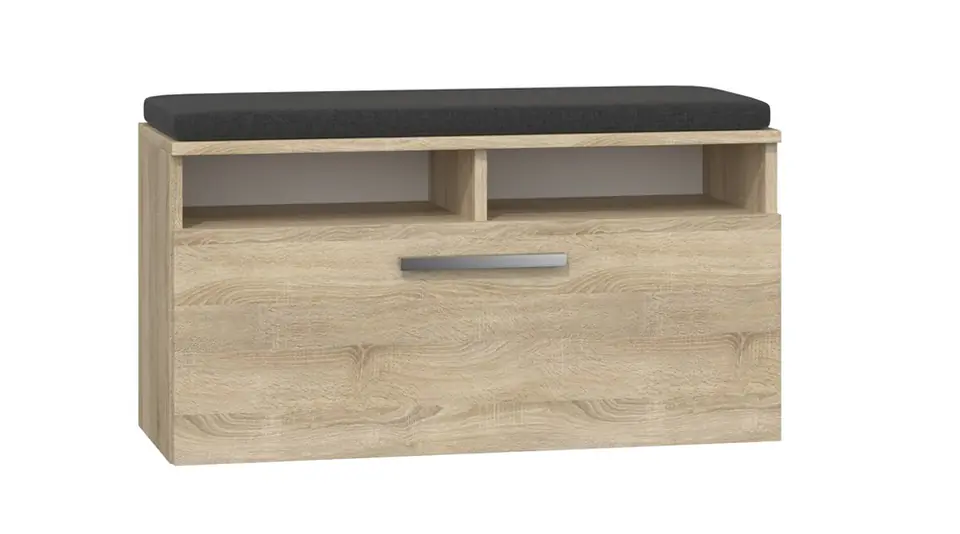 ⁨SHOE CABINET SEAT STORAGE RIVA SONOMA OAK⁩ at Wasserman.eu