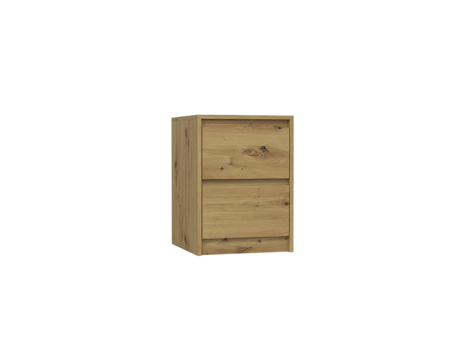 ⁨Topeshop K2 ARTISAN nightstand/bedside table 2 drawer(s) Oak⁩ at Wasserman.eu