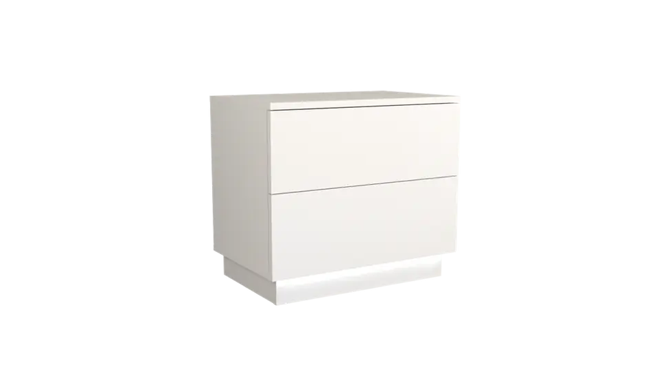 ⁨Topeshop S2 BIEL nightstand/bedside table 2 drawer(s) White⁩ at Wasserman.eu