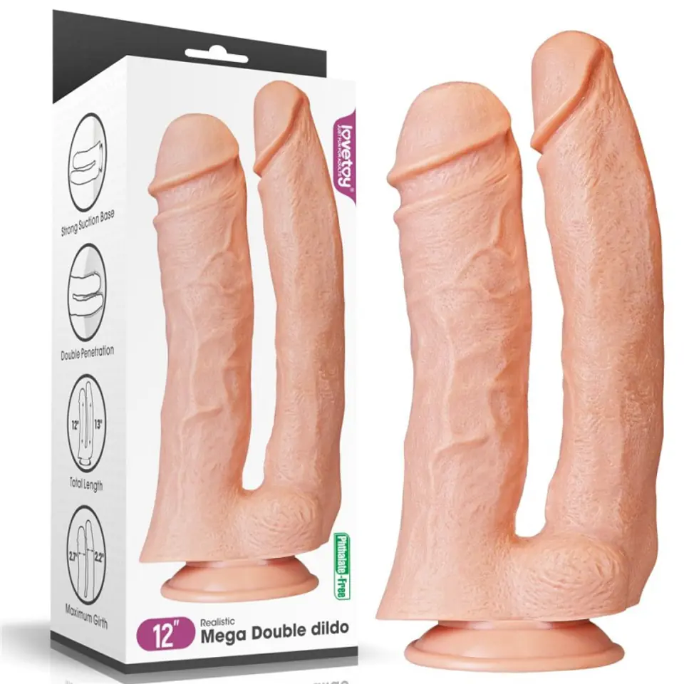 ⁨Dildo podwójne z przyssawką 33 Lovetoy⁩ w sklepie Wasserman.eu