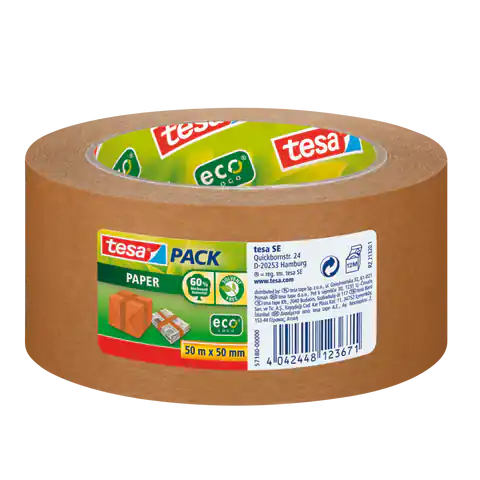 ⁨PAPER WRAPPING TAPE 50M: 50MM, BROWN⁩ at Wasserman.eu