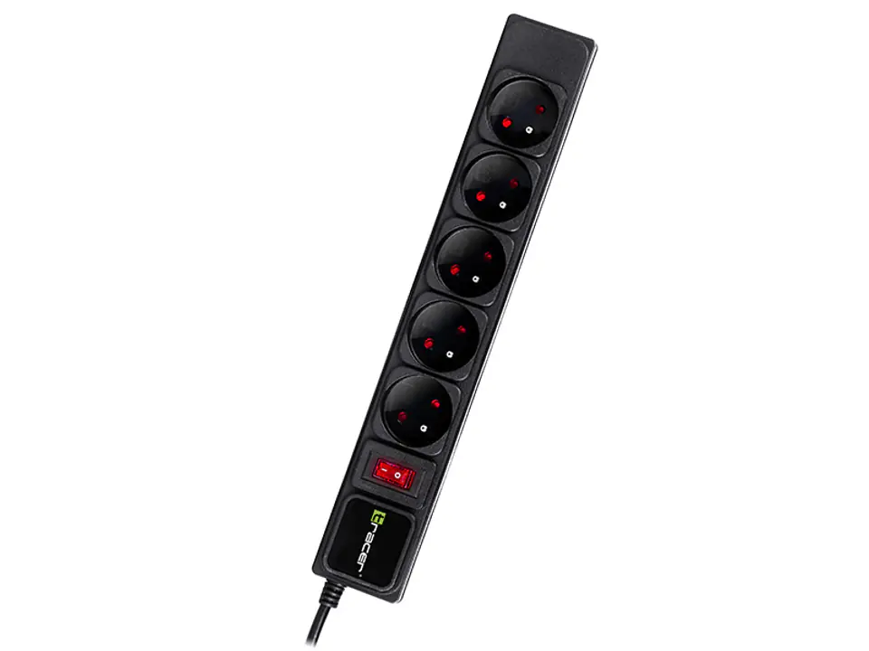 ⁨Power strip TRACER PowerGear 1.5 m Black (5 slots)⁩ at Wasserman.eu