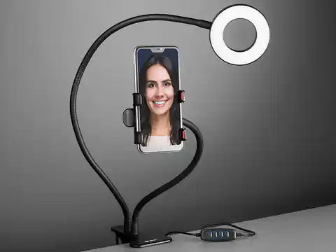 ⁨TRACER RING 8.5cm 48 LED with phone holder⁩ at Wasserman.eu