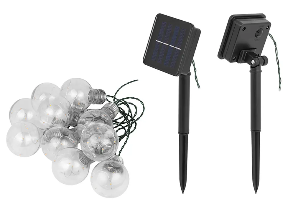 ⁨Solar garden garland TRACER 50 LED 10 bulbs⁩ at Wasserman.eu