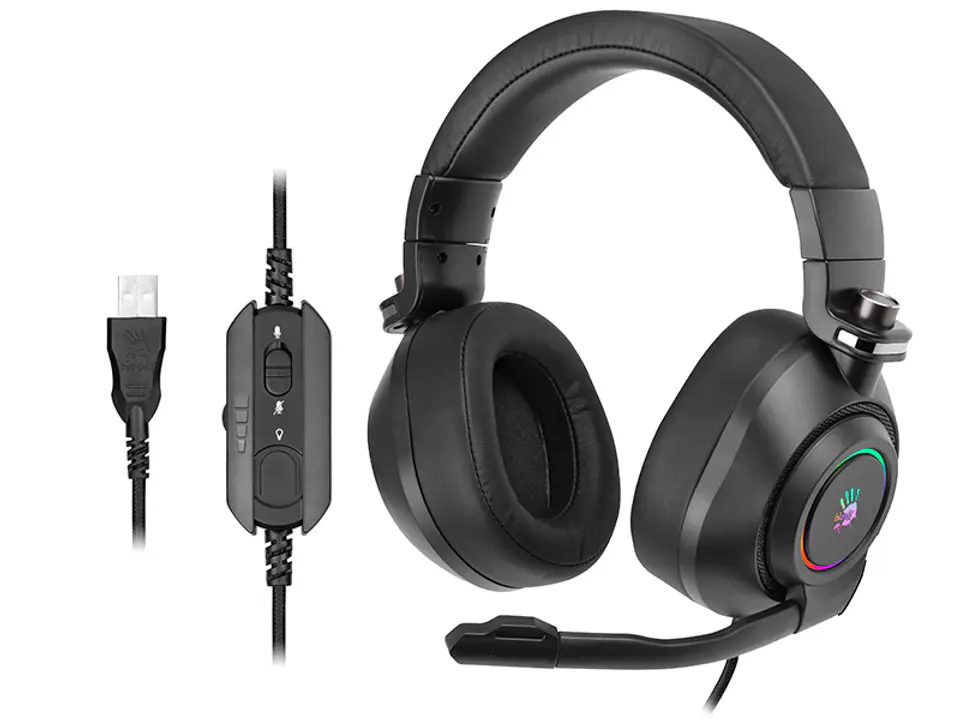 ⁨Headphones A4Tech BLOODY G580 7.1 USB black A4TSLU46786⁩ at Wasserman.eu