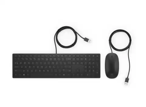 ⁨HP Pavilion 400 Wired Keyboard and Mouse Kit⁩ at Wasserman.eu