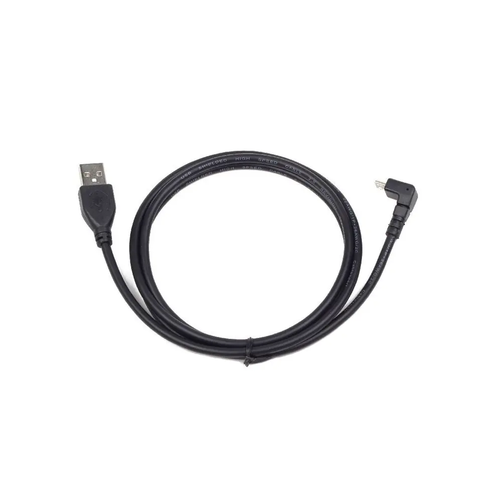 ⁨Kabel kątowy micro USB-USB 2.0 Gembird AM-MBM5P (1,8 m)⁩ w sklepie Wasserman.eu