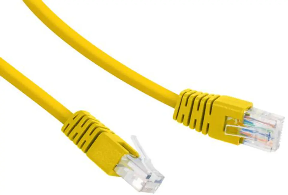 ⁨Kabel sieciowy UTP Gembird PP12-1.5M/Y kat. 5e, Patch cord RJ-45 (1,5 m)⁩ w sklepie Wasserman.eu