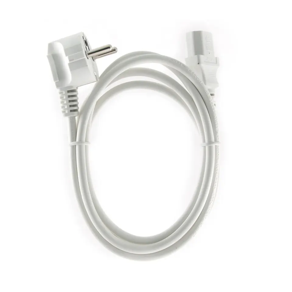 ⁨Kabel zasilający komputerowy IEC 320 C13 z certyfikatem VDE Gembird PC-186W-VDE (1,8 m)⁩ w sklepie Wasserman.eu