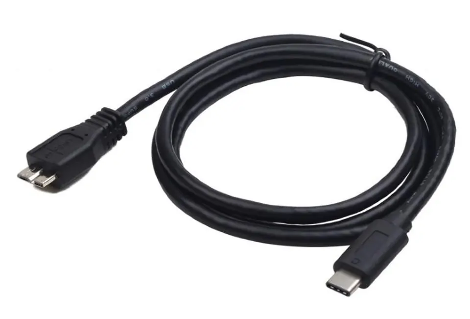 ⁨USB 3.0 cable type C(Micro BM/CM) 1m black Gembird⁩ at Wasserman.eu