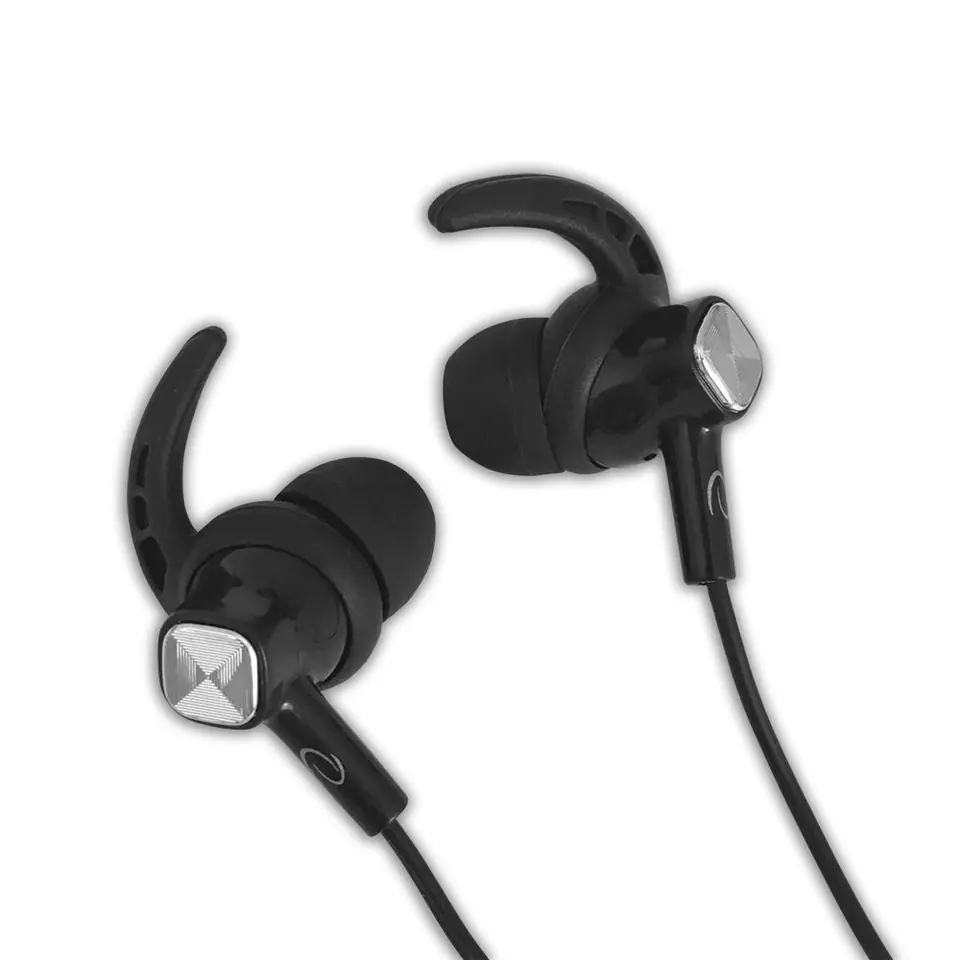 ⁨EH200K Esperanza in-ear headphones with microphone and reg. volume eh200 black⁩ at Wasserman.eu