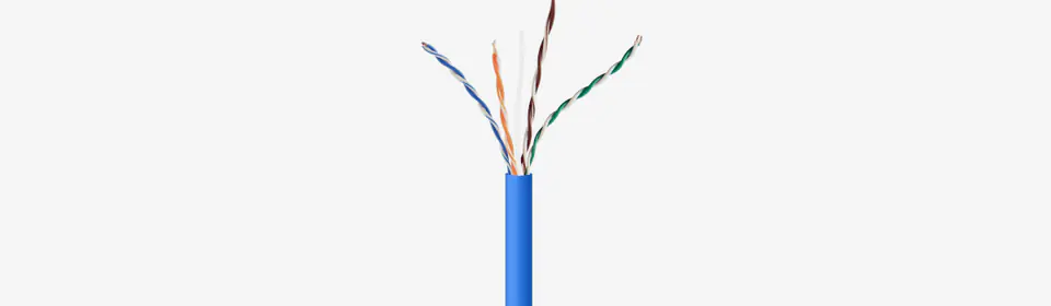 ⁨Kabel sieciowy UTP Gembird UPC-5004E-SOL-B kat. 5e drut 305m (niebieski)⁩ w sklepie Wasserman.eu