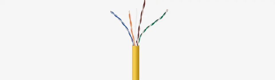 ⁨UTP network cable Gembird UPC-5004E-SOL-B cat. 5e, wire 305m (yellow)⁩ at Wasserman.eu