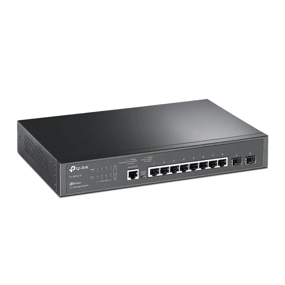 ⁨TP-LINK TL-SG3210 Managed L2 Gigabit Ethernet (10/100/1000) Power over Ethernet (PoE) Black⁩ at Wasserman.eu