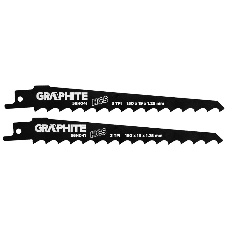 ⁨Saw blade for saber saw, HCS, 150 x 19 x 1.25 mm, 3TPI, set. 2 pcs.⁩ at Wasserman.eu