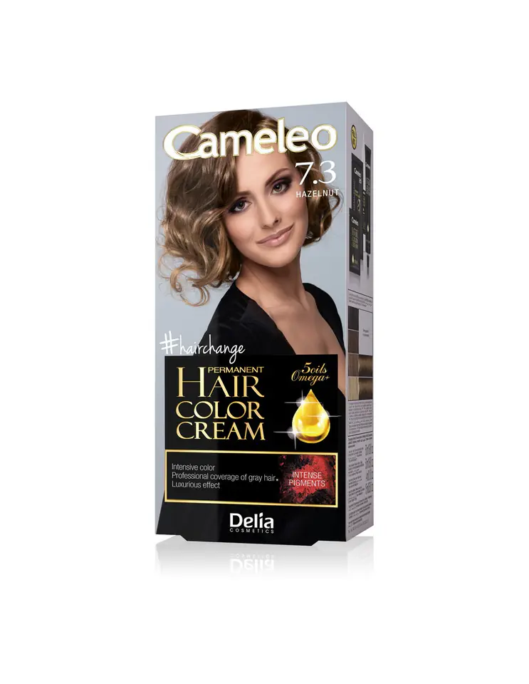 ⁨Delia Cosmetics Cameleo HCC Permanent paint Omega+ No. 7.3 Hazelnut 1op.⁩ at Wasserman.eu