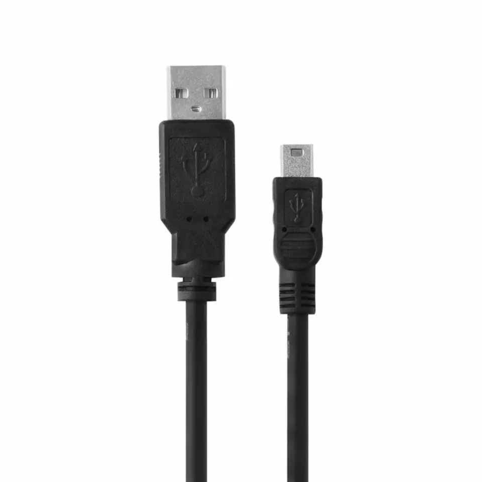 ⁨Kabel 1A 1m USB – Mini USB Bulk czarny⁩ w sklepie Wasserman.eu