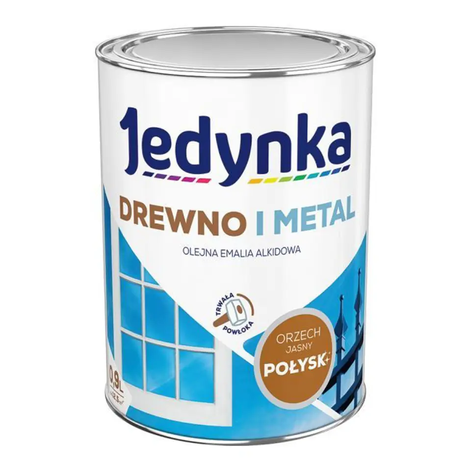 ⁨ALKYD ENAMEL FOR WOOD AND METAL LIGHT WALNUT 0,9L⁩ at Wasserman.eu