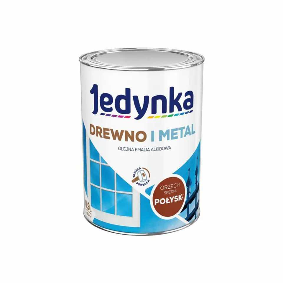 ⁨ALKYD ENAMEL FOR WOOD AND METAL MEDIUM WALNUT 0,9L⁩ at Wasserman.eu