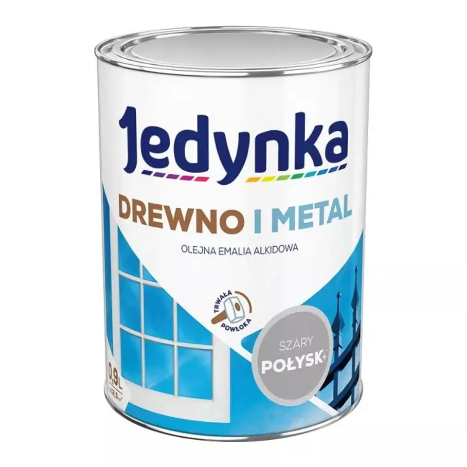 ⁨ALKYD ENAMEL FOR WOOD AND METAL GRAY LIGHT 0,9L⁩ at Wasserman.eu