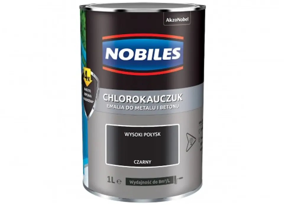 ⁨NOBILES BLACK CHLORINATED RUBBER ENAMEL 0.9L⁩ at Wasserman.eu