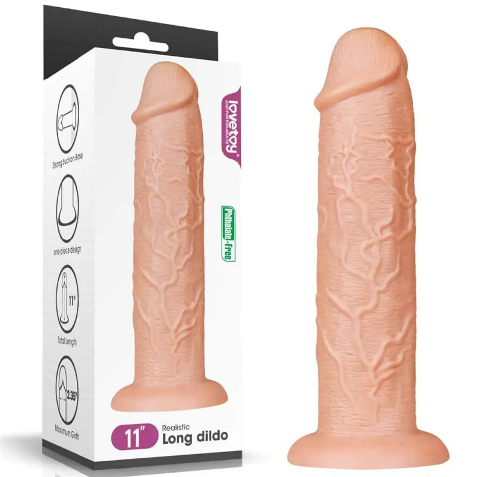 ⁨Dildo z przyssawką 27 cm Lovetoy⁩ w sklepie Wasserman.eu