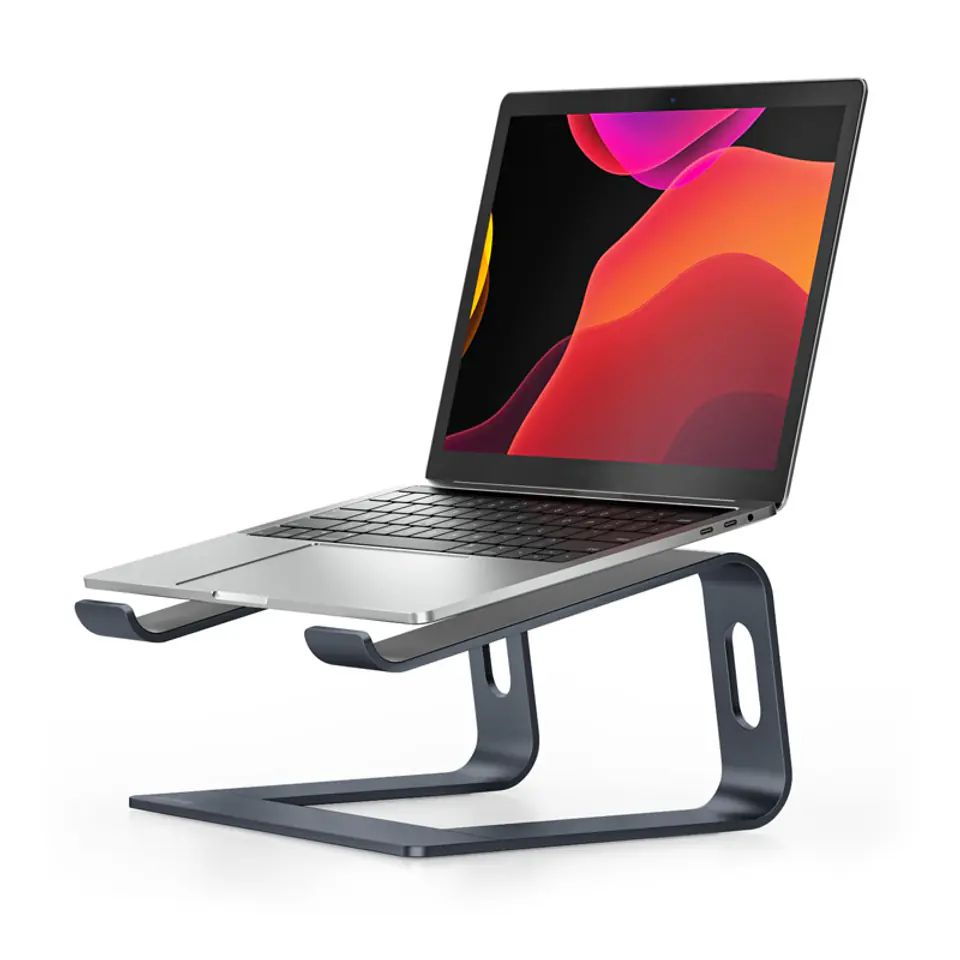 ⁨Crong AluBench – Ergonomic laptop stand made of aluminum (graphite)⁩ at Wasserman.eu