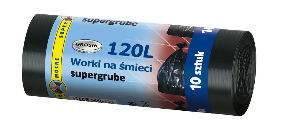 ⁨Sarantis Jan Essential Grosik Garbage Bags LD 120L/10pcs⁩ at Wasserman.eu