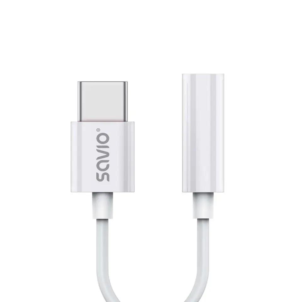 ⁨SAVIO ADAPTER USB-C - MINI JACK 3,5 MM (F) AK-51⁩ w sklepie Wasserman.eu