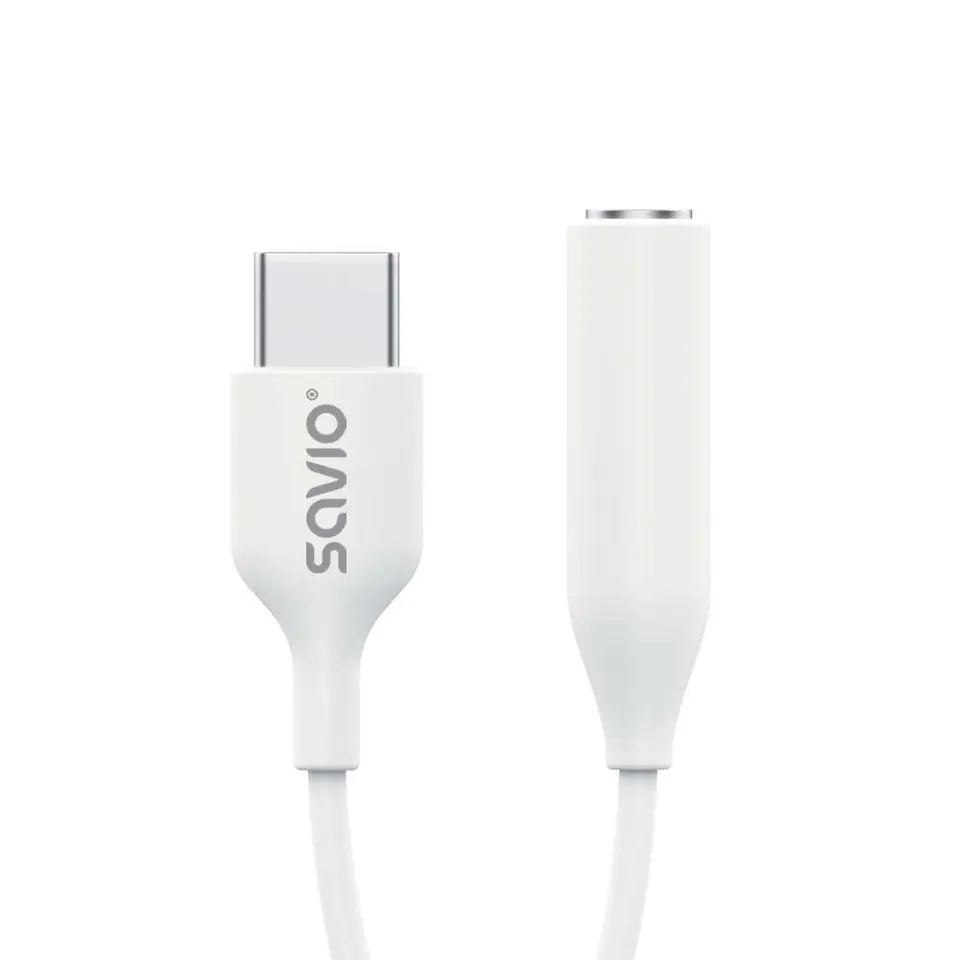 ⁨SAVIO ADAPTER USB-C - MINI JACK 3,5 MM (F) AK-52⁩ w sklepie Wasserman.eu