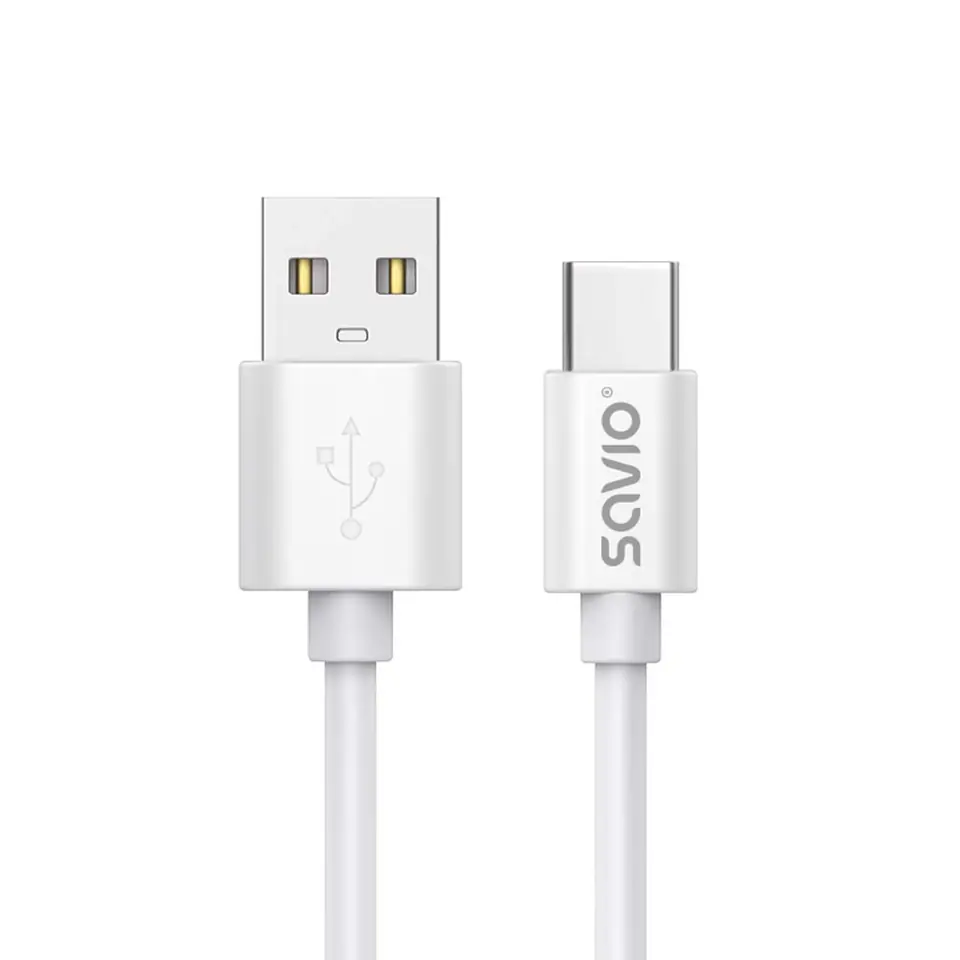 ⁨SAVIO USB-A – USB-C CABLE, 3 M, WHITE, CL-168⁩ at Wasserman.eu