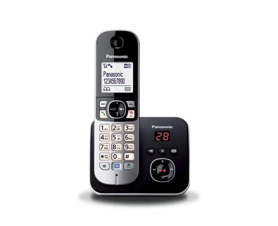 ⁨Panasonic KX-TG6821 DECT telephone Caller ID Black, Silver⁩ at Wasserman.eu
