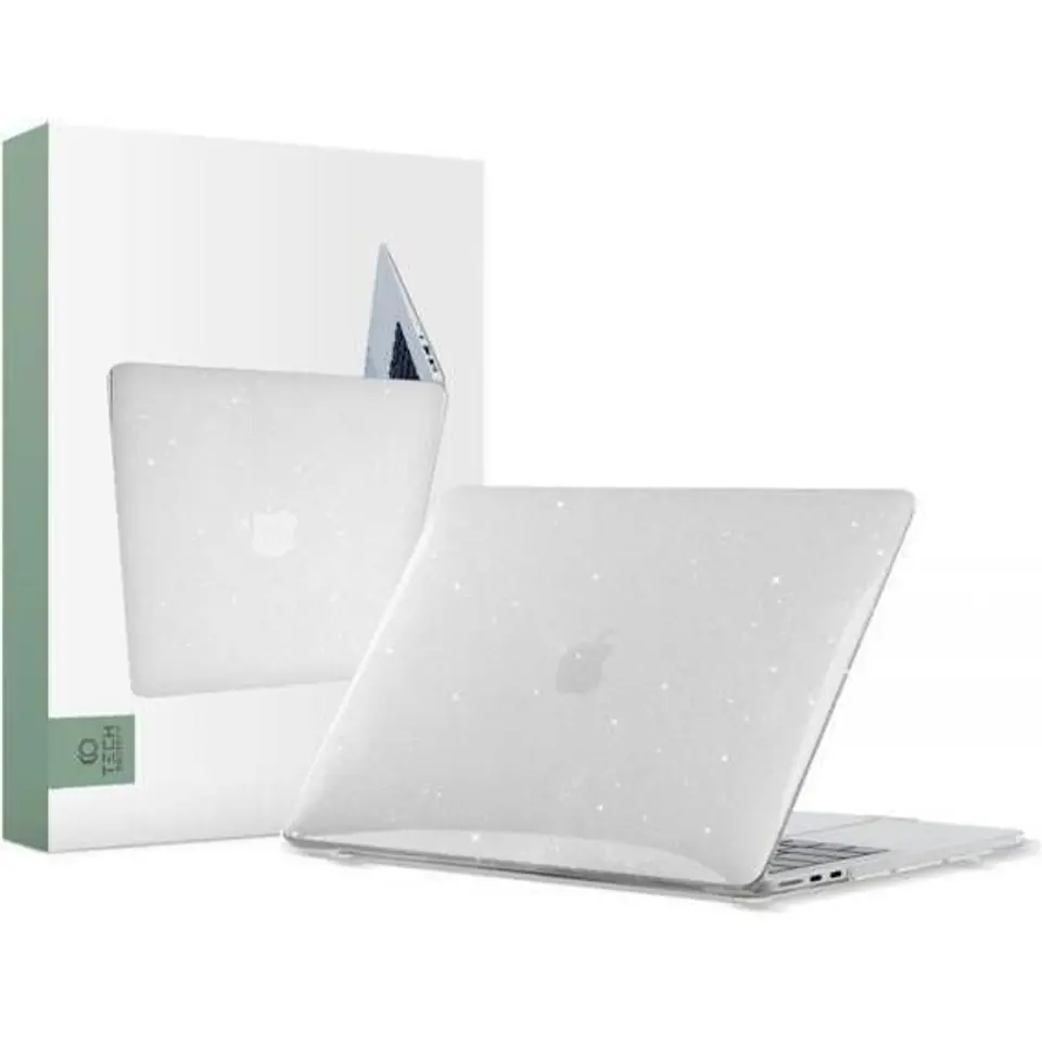 ⁨MACBOOK AIR 13 2022 Tech-Protect SmartShell Glitter Clear Case transparent⁩ at Wasserman.eu